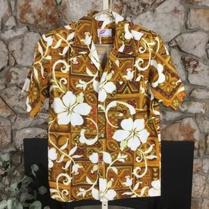 SOLD Vintage Men’s Pomare Barkcloth Shirt